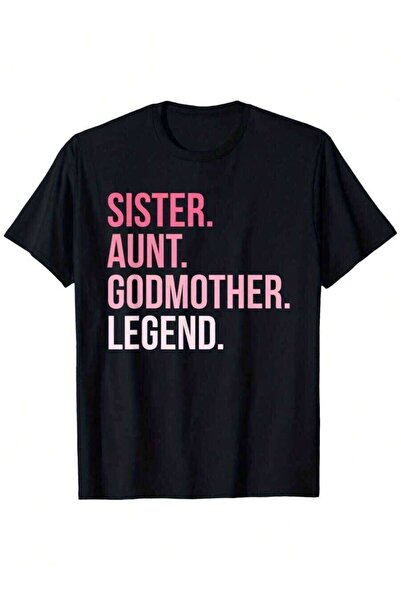 9JY تي شيرت Sister Aunt Godmother Legend ذو تصميم فضفاض جديد للجنسين بأكمام ق...