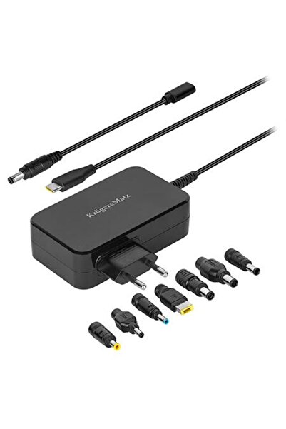 Kruger&Matz KM1450-90 Încărcător universal pentru laptop 90W, PD, Negru