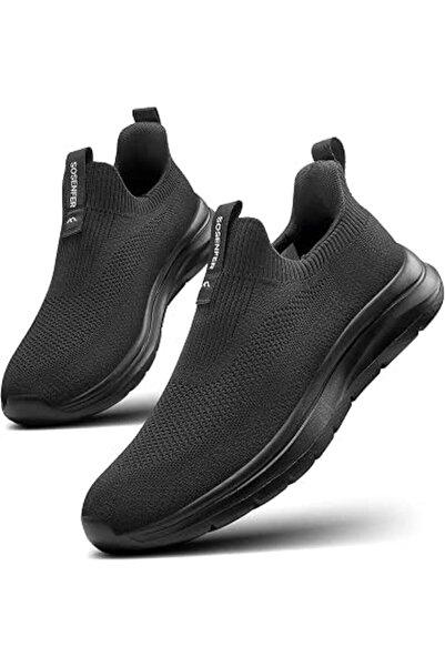 SOSENFER Men's Slip On Shoes Hands Free Trainers Lightweight Casual Sneakers ...