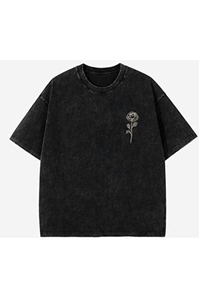 bellanova Vintage Washed Smoked Printed Oversize T-Shirt