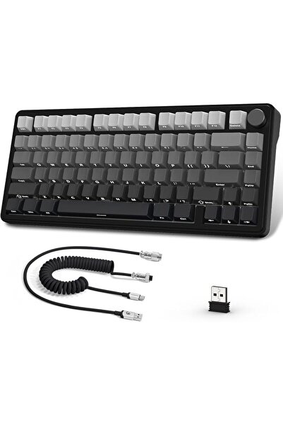 GENERAL لوحة مفاتيح ميكانيكية A.JAZZ x ATTACK SHARK X85، لوحة مفاتيح ألعاب لا...
