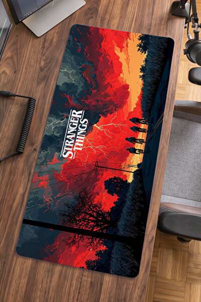 Milura Stranger Things 40x90 ProControl Mouse Pad Gaming Mousepad Kaymaz Taba...
