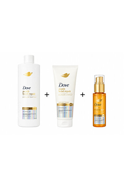 Dove şampuan+saç güzelleştirici krem+ çift fazlı serum