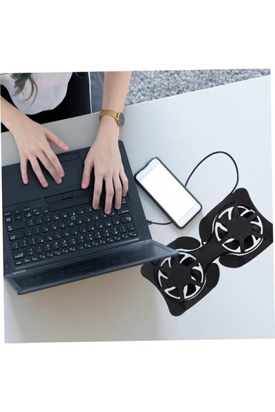 SHOWERORO مروحة تبريد محمولة قابلة للطي للكمبيوتر المحمول، مروحة USB مريحة لت...