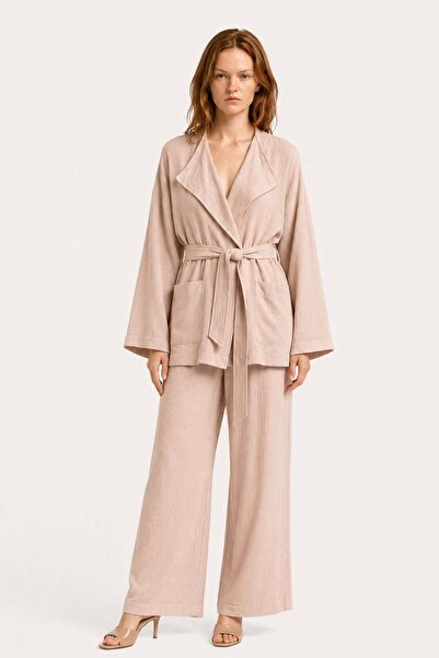 HAKKE Oversize kesim blazer ceketli ikili takım