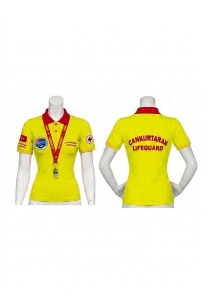 MARTEN طقم قميص بولو من القطن بياقة لاكوست مع شعار CANKURTARAN LIFEGUARD TSSF