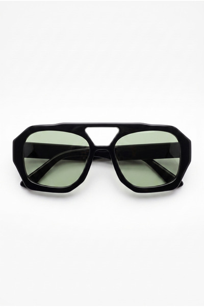 Houseofeyeris Lina Geometric Black Women's Sunglasses Uv400 Protection Modern Thick Frame Stylish Design