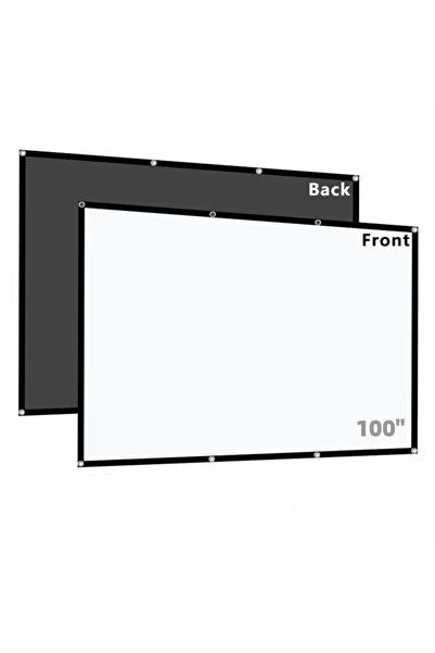 OEM Πανί Προβολής Για Προτζέκτορα 100 Ιντσών (220cm*142cm) Λευκού Με Μαύρο Φόντο