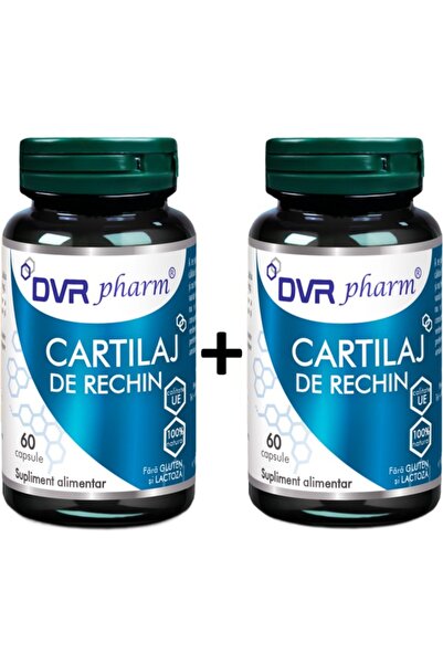 DVR Pharm Pachet Cartilaj Rechin 500mg, (min. 10% calciu min. 4% condroitina)...
