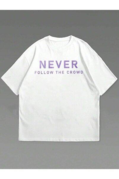 9JY Men's Summer Casual Printed TShirt Set NEVER Follow The Crowd Graphic Tee...