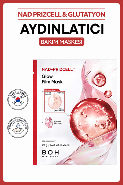 BOH Bioheal NAD PRIZCELL™ Glow Film Mask | NAD Glutatyon Niacinamide İçeren A...