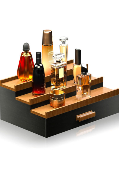STARSTAR Men's perfume storage rack, three-tiered with drawers, perfume displ...