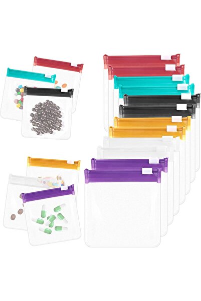STARSTAR Reusable Medicine Storage Bag Sliding Lock Portable Travel Plastic F...