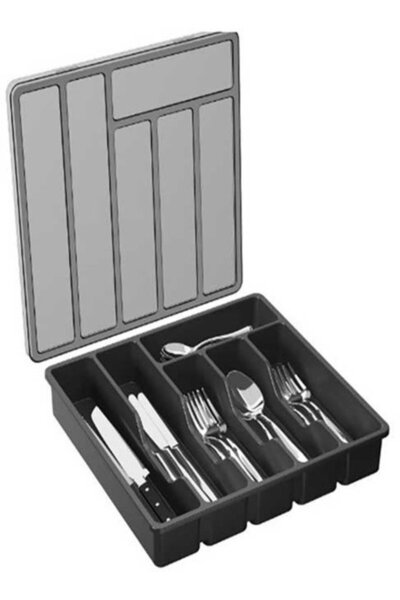 STARSTAR Storage Boxes - Kitchen Storage Boxes - Lidded Cutlery Storage Boxes...