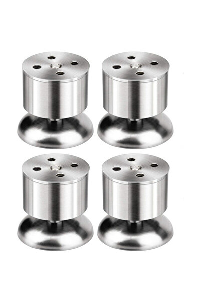 STARSTAR set of 4 adjustable furniture legs - 6cm stainless steel table legs ...