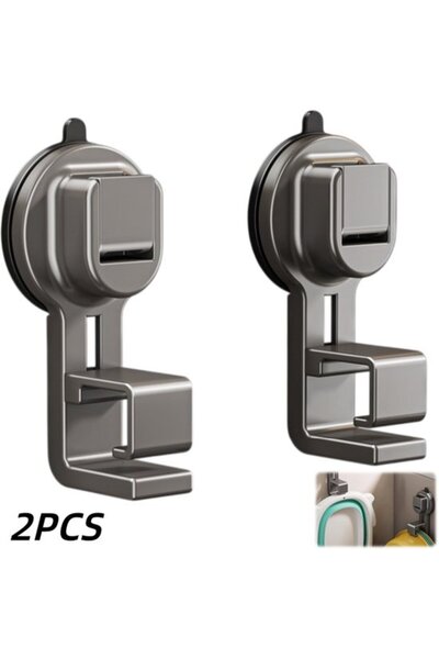 STARSTAR 2-Piece Gray 2.5x4.5x12.5 cm No-Drilling Washbasin Storage Rack