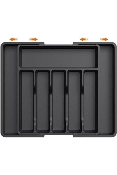 STARSTAR Cutlery tray for drawers, 8-compartment kitchen organizer, telescopi...