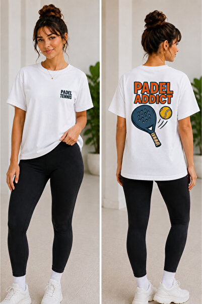 VODEXA Unisex Oversize Tennis Printed T-Shirt 100% Cotton Tennis Themed Comfo...