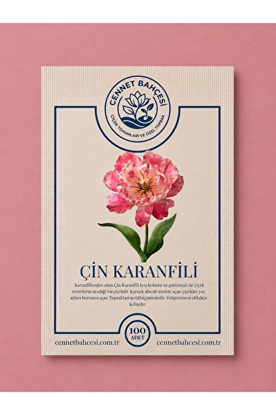 CENNET BAHÇESİ Çin Karanfili 100lü Çiçek Tohumu