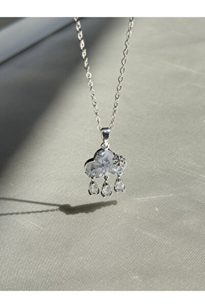Harlofia Jewelry Steel Crystal Rain Necklace