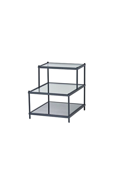 Crestview Collection طاولة جانبية سوداء غير لامعة