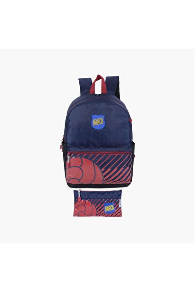 FC BARCELONA Football 2-Piece School Backpack Set for Boys 13+ Years with Pen...