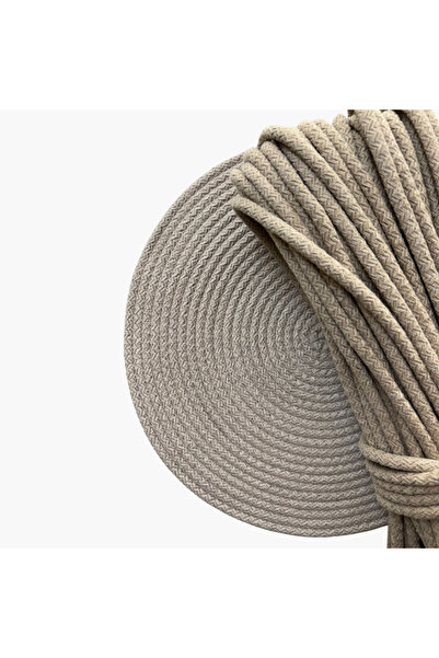 Hazen Home 10 METRE Pamuklu Kordon İp 6-7 mm Makrome Çanta Sepet Supla Paspas...