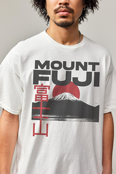 Tee&more. Unisex Oversize Mount Fuji Printed Premium T-Shirt