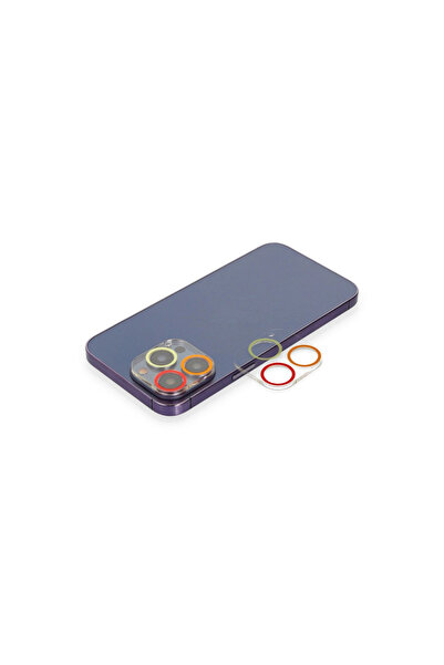 ArkhenX iPhone 13 Pro Colorful Camera Lens Protection Glass - Orange-Red