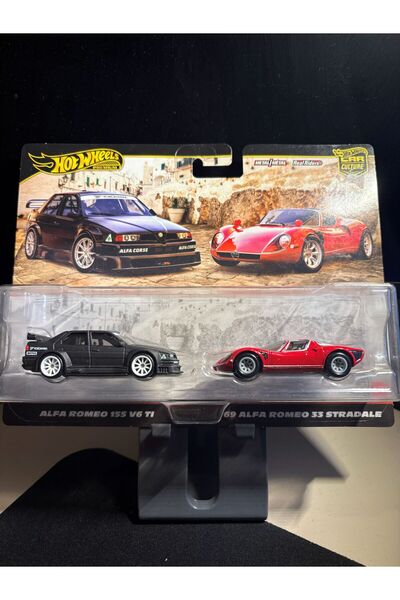 HOT WHEELS Premium 2'Li Alfa Romeo 155 + Alfa Romeo 33 Stradale