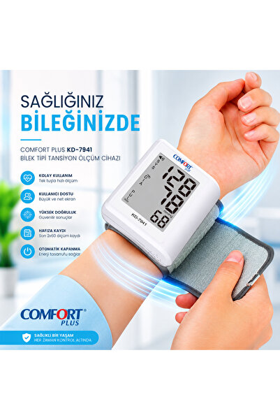 MEDEVRELF Comfort Plus KD-7941 Bilekten Ölçme Türkçe Konuşan Tansiyon Aleti
