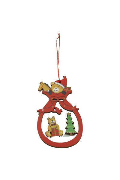 Rao Ornament de Brad Ursuleti, Multicolor, Lemn, 10 Cm