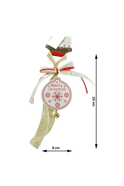 Rao Ornament de Brad Medalion, Alb, Lemn, 25 Cm