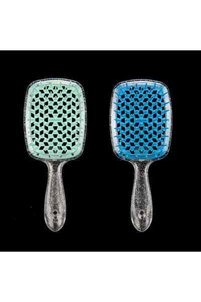Choice5 WS024-A 2pc Hair Comb Set Anti Static Scalp Massage Wet Dry Comb Deme...