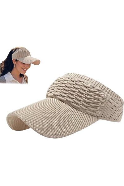STARSTAR Women's knit running cap, wide brim, UV protection, suitable for pon...