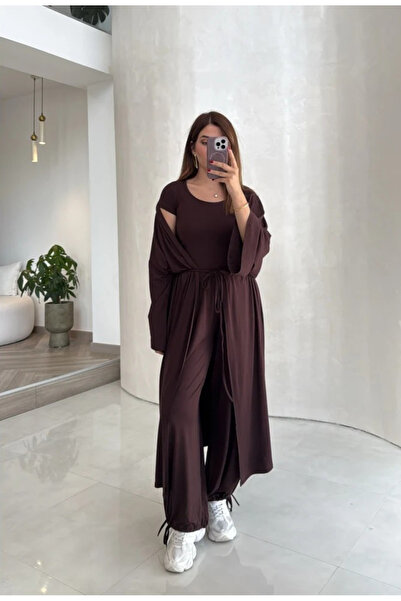 My Blog Brown Cuffed Three-Piece Suit - 4170