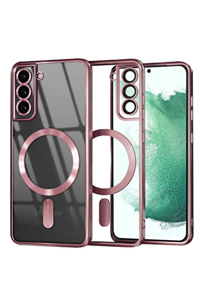 Techsuit Case for Samsung Galaxy S22 Plus 5G, Lux Crystal MagSafe, silver - pink
