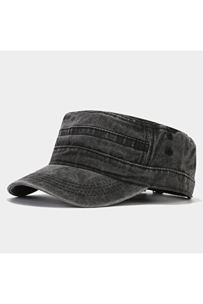 STARSTAR Unisex military cap, suitable for cadets - Cotton flat-top cap - Was...