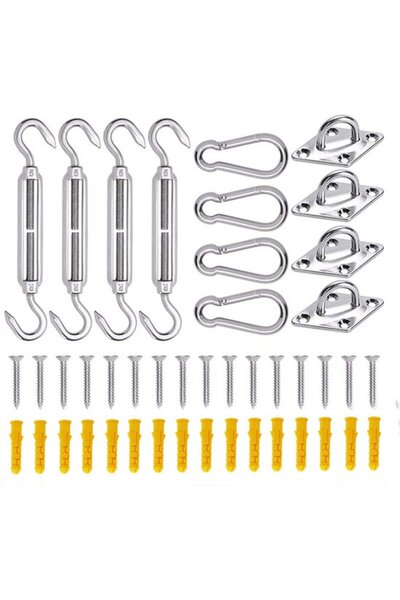STARSTAR Shade Fabric Installation Kit Awning Accessory Stainless Steel M6 Si...