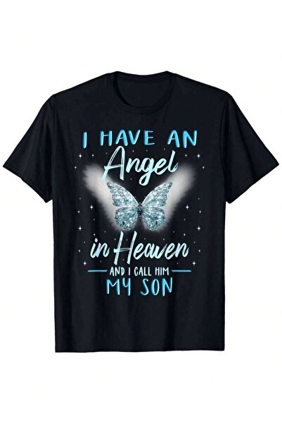 LİNA06 Men'S Funny "I Have An In Heaven I Call Him My Son" Glittering Sparkli...