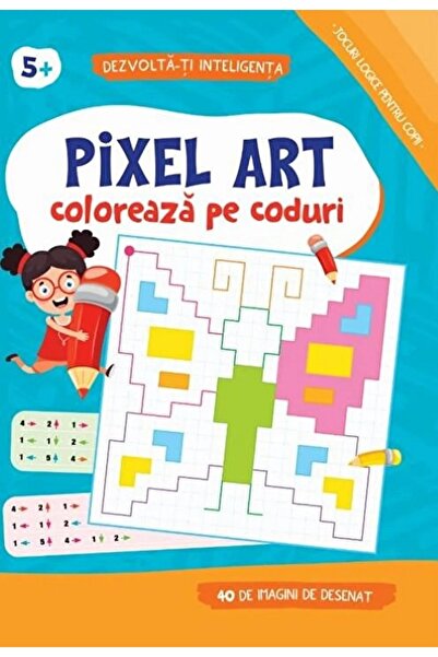 alias Pixel art. Coloreaza pe coduri 5 ani+