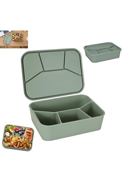 STARSTAR 1-Pack - Leak-proof Silicone Lunch Box - Silicone Lunch Box with Div...