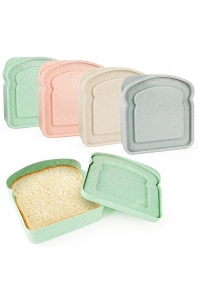 STARSTAR Toast-shaped lunchbox - reusable sandwich box - dishwasher and micro...