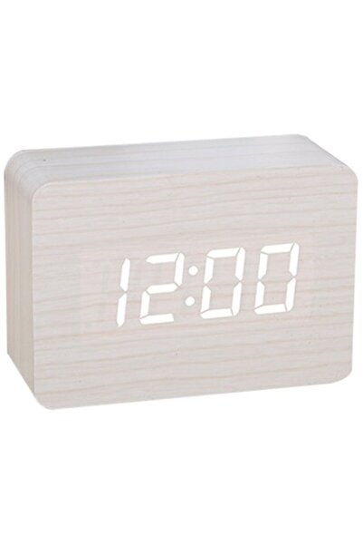STARSTAR Modern Wooden Digital LED Alarm Clock with Multi-Alarm & Adjustable ...