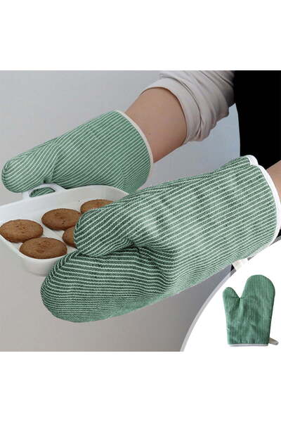 STARSTAR A pair of heat-resistant oven mitts, microwave baking mitts, non-sli...