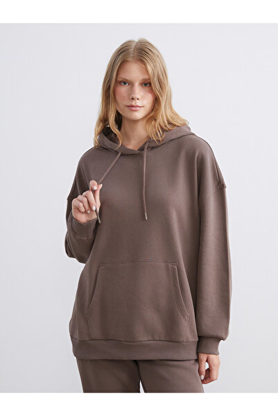 LC Waikiki هودي نسائي سميك بمقاس كبير