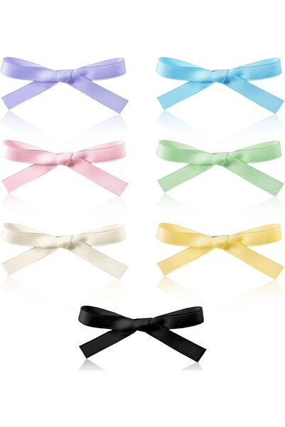STARSTAR 14-piece set of cute solid color ribbon bow hair clips for women and...