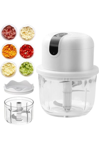 STARSTAR Electric Kitchen Chopper 300 ml USB Rechargeable for Vegetables and ...