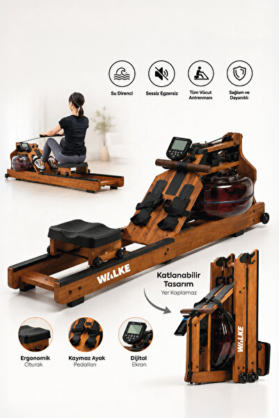 Walke Premium AquaRow Pro Katlanabilir Su Dirençli Kürek Çekme Aleti Kondisyo...