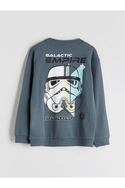 LC Waikiki Crew Neck Star Wars Printed Boys' Sweatshirt